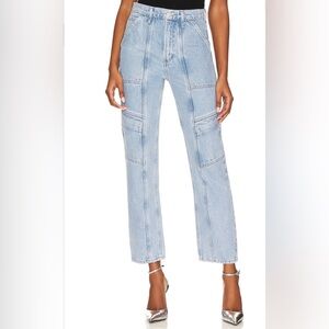 Agolde Light Wash Cooper Cargo Jeans